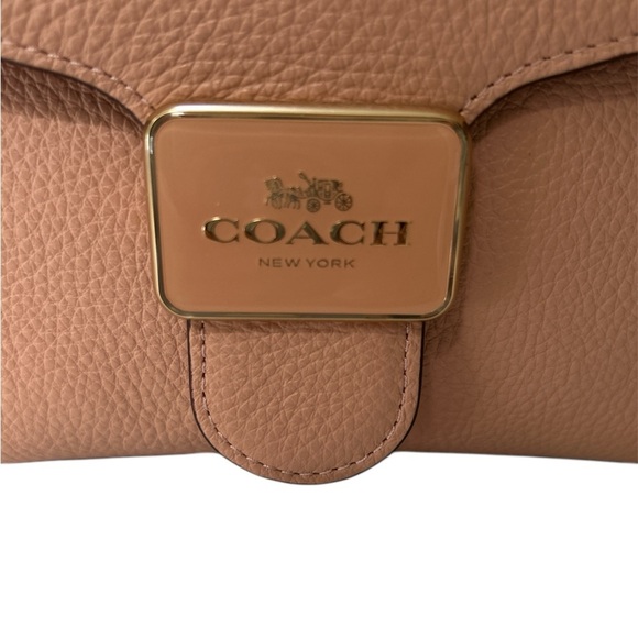 Coach Leather Pepper Shell Bag Pink with Gold Hardware - Picture 5 of 11